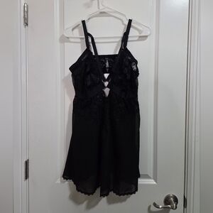 Torrid Black Lace Babydoll Lingerie